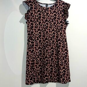 SHEIN black brown tan animal print dress. Size XL.